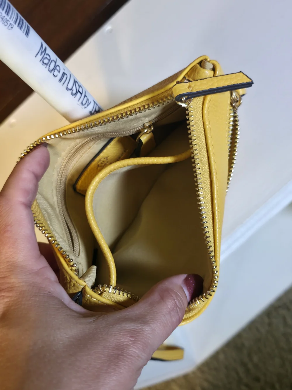 Nanette Lepore Yellow Leather Wristlet